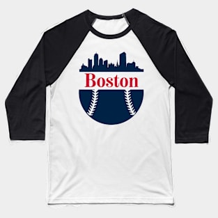 Boston baseball Blue Baseball T-Shirt